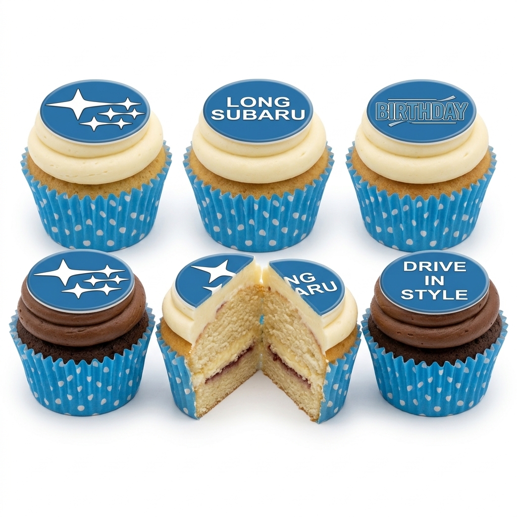 Subaru Birthday Cupcakes