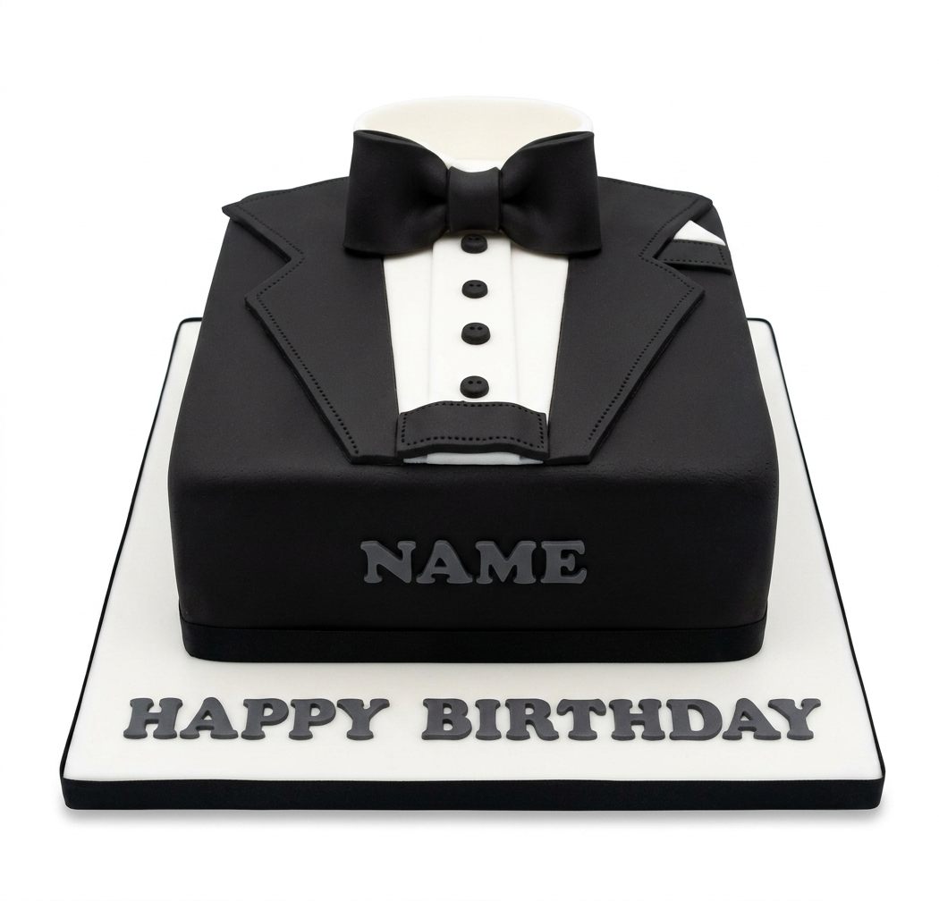 Tuxedo Suit Birthday Cake for Men