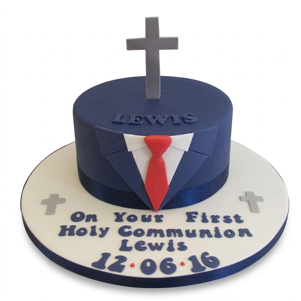 Boys First Holy Communion Suit Cake
