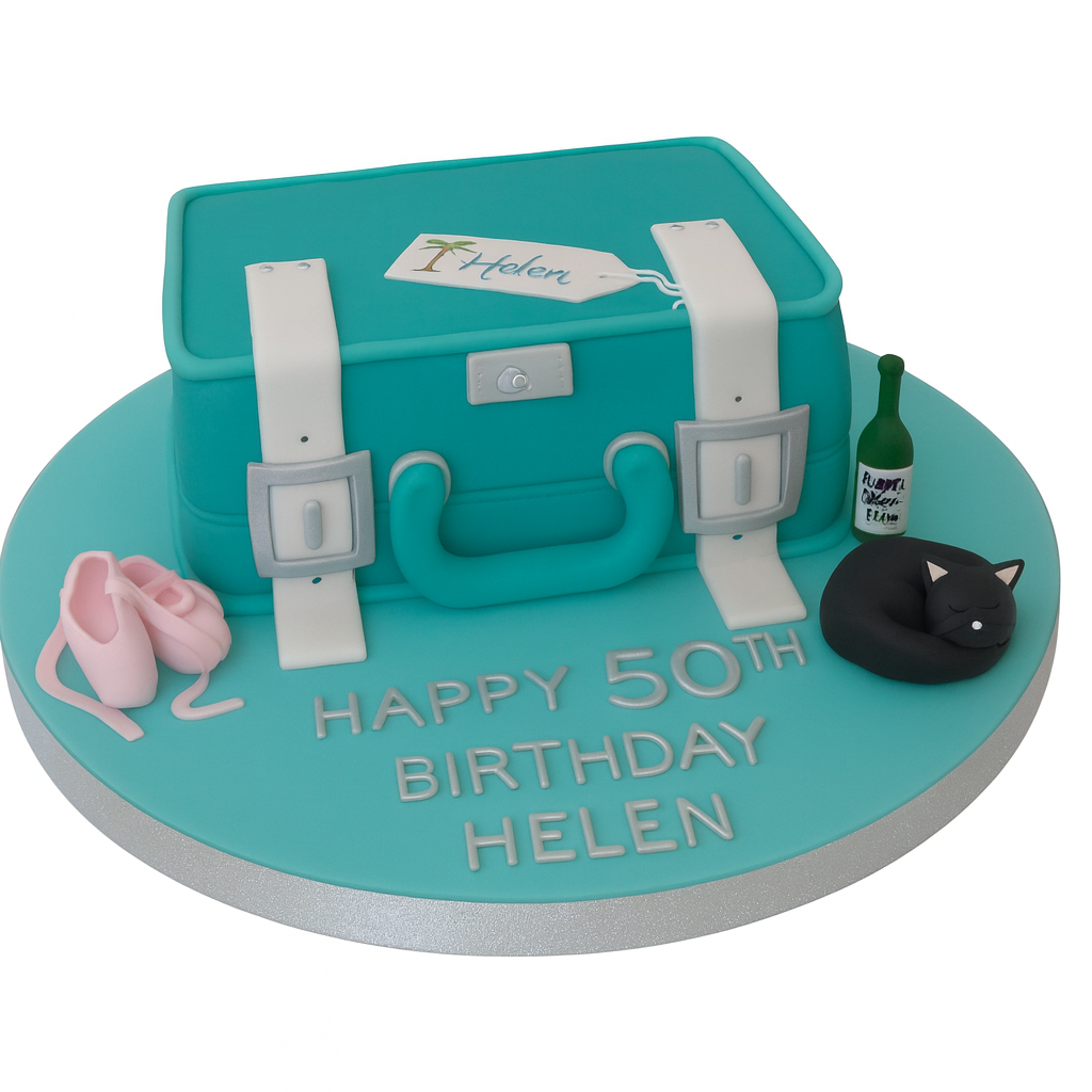 suitcase cake