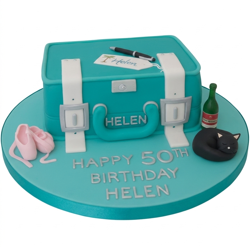 Travel Suitcase Birthday Cake for Her