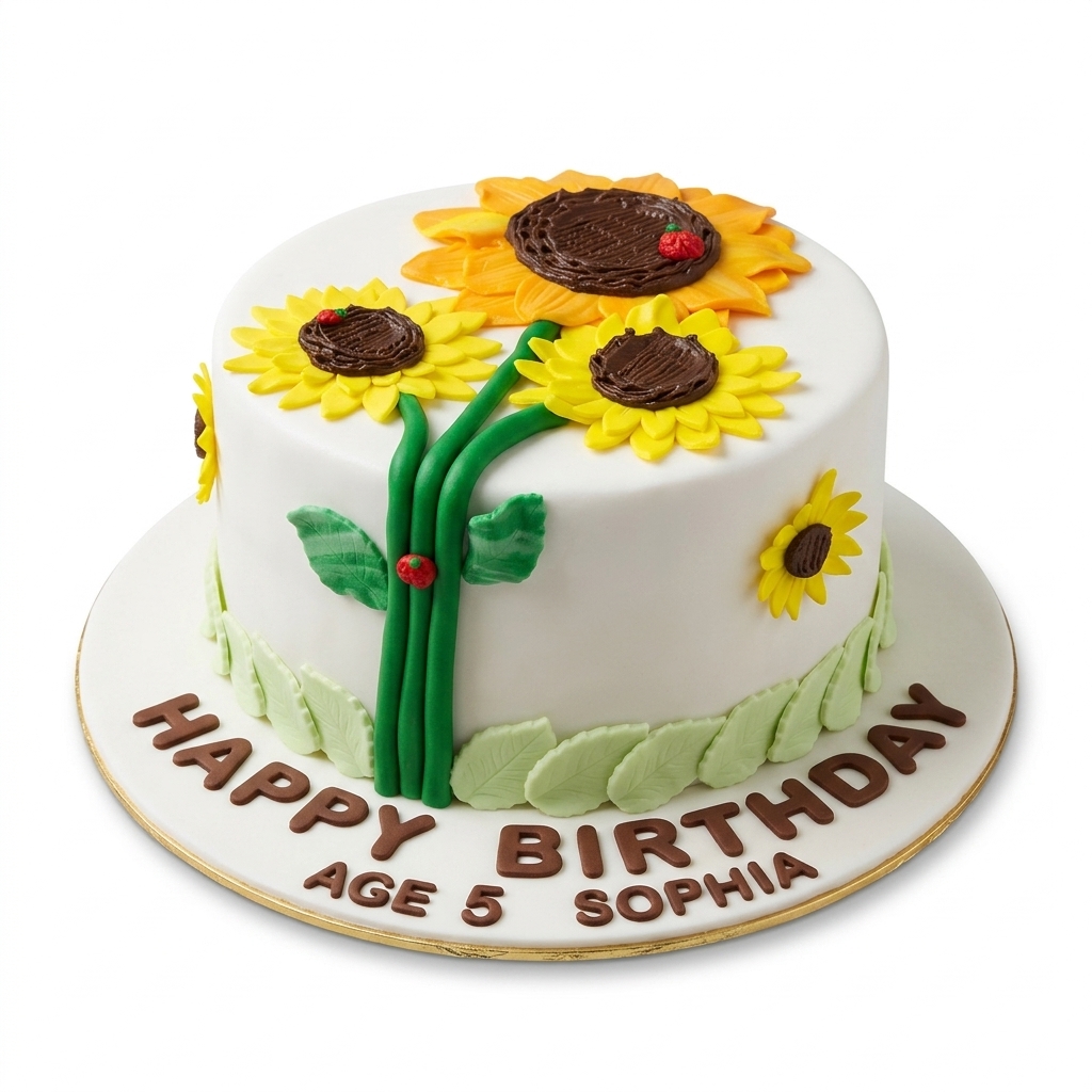 Sunflower Birthday Cake