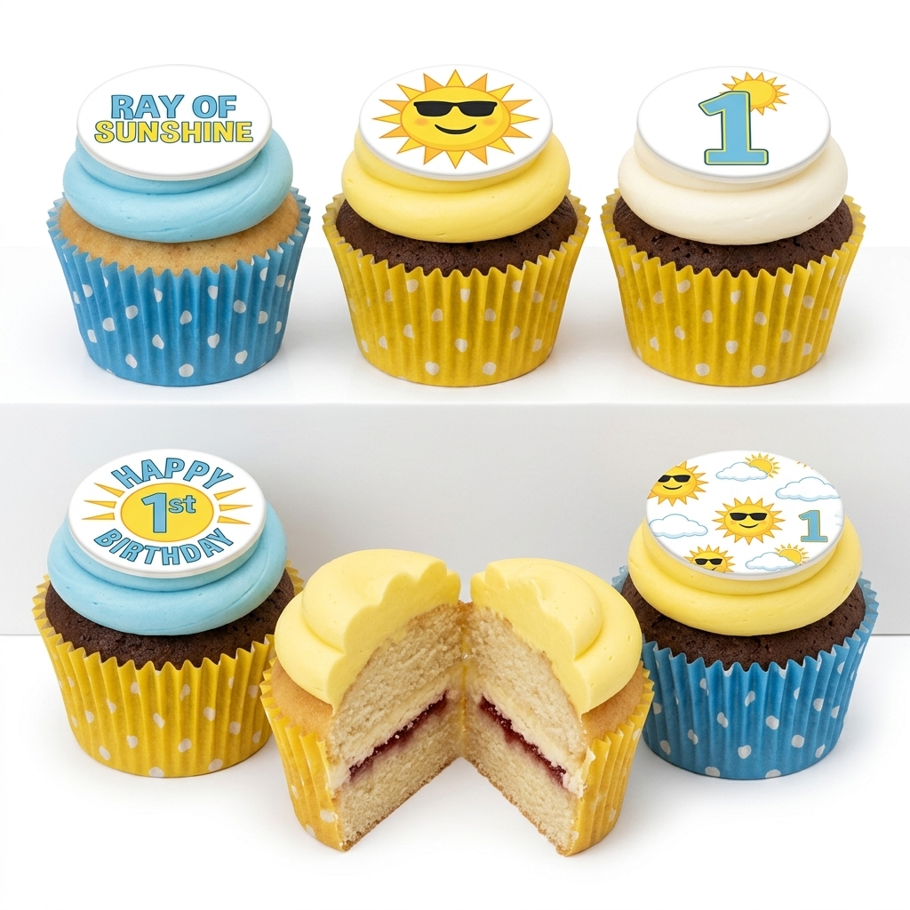 1st Birthday Sunshine Cupcakes