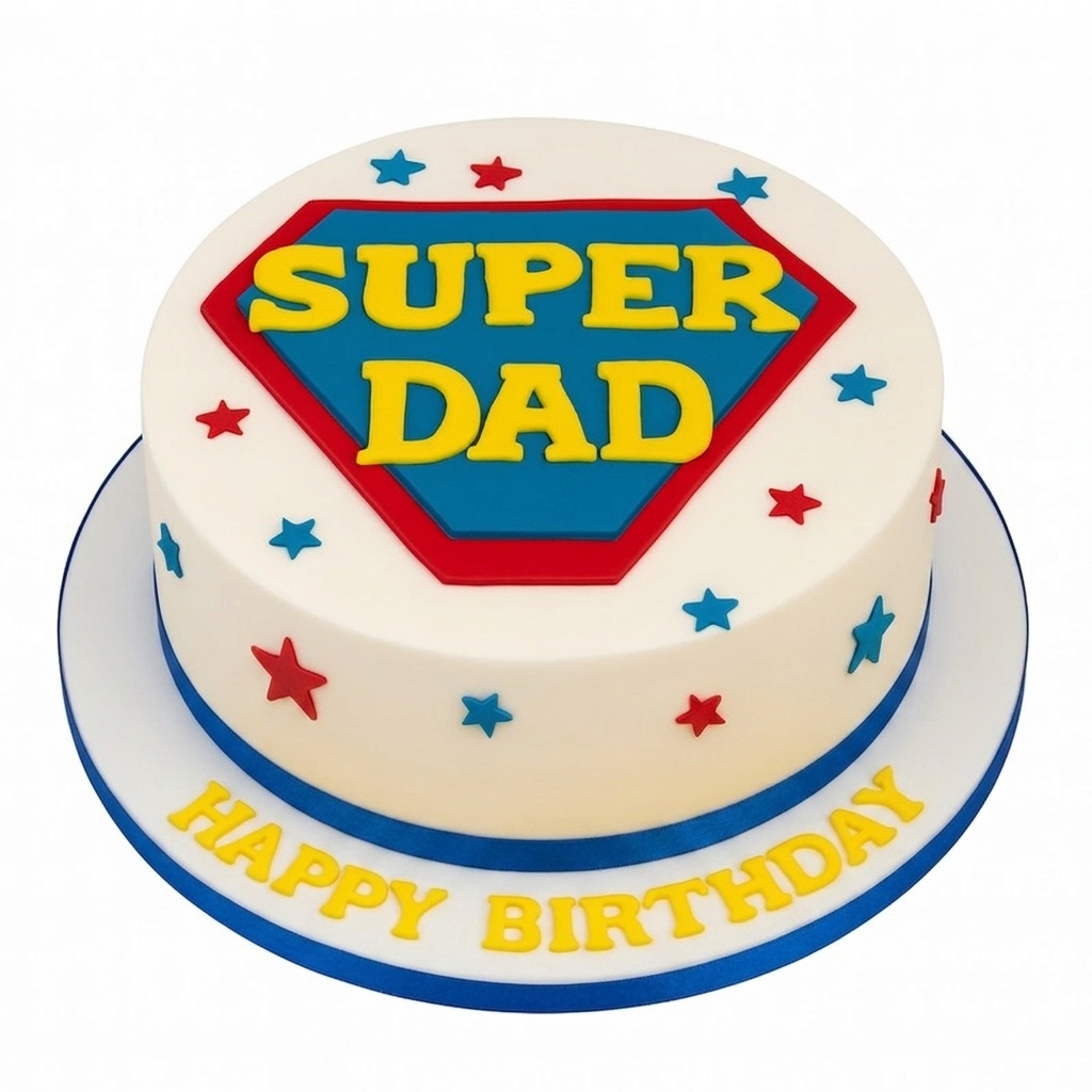 Super Dad Birthday Cake