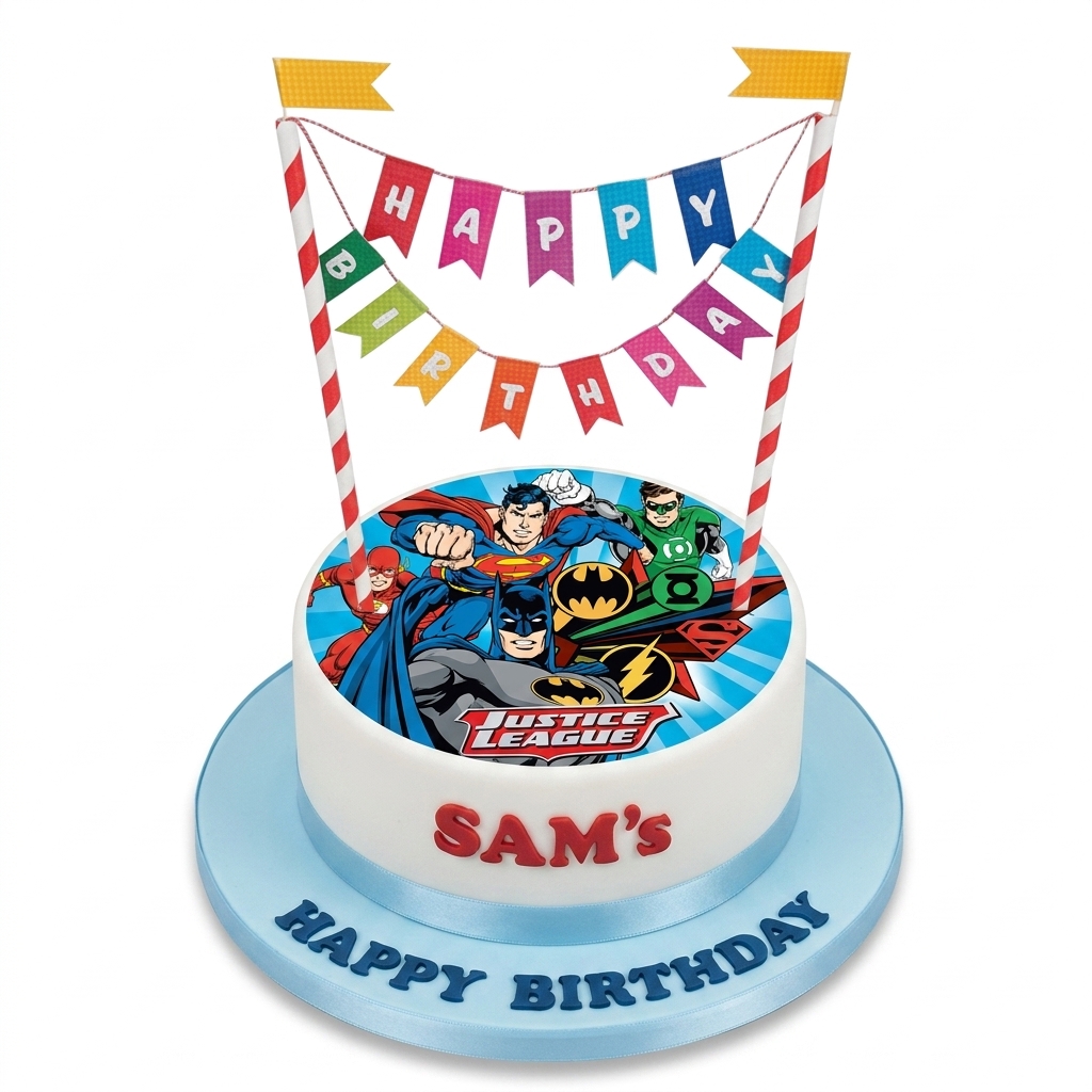 Justice League Superhero Birthday Cake