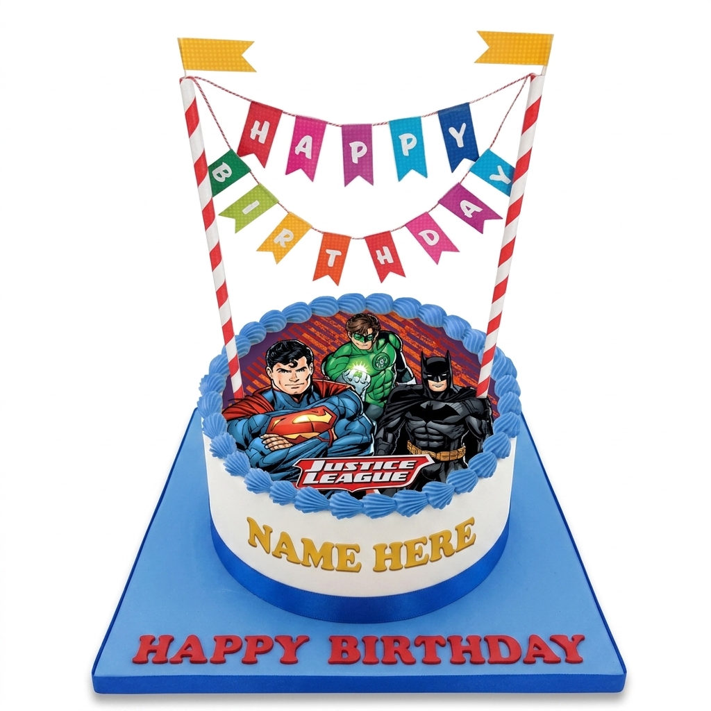 Justice League Superhero Birthday Cake