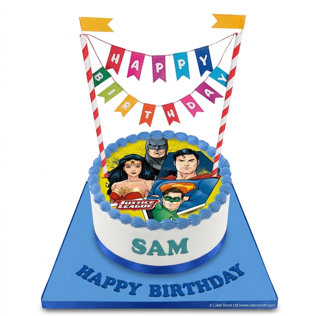 Justice League Superhero Birthday Cake
