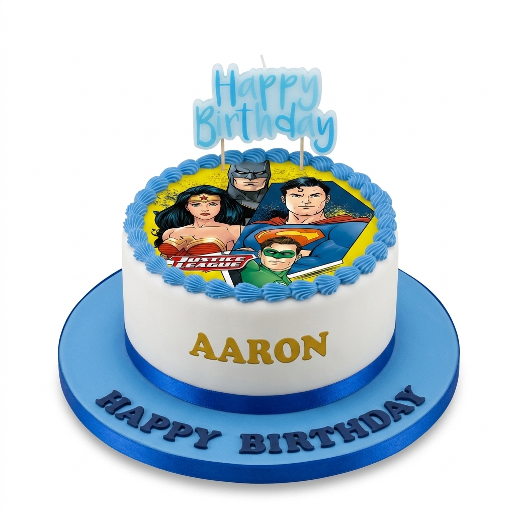 Justice League Superhero Birthday Cake