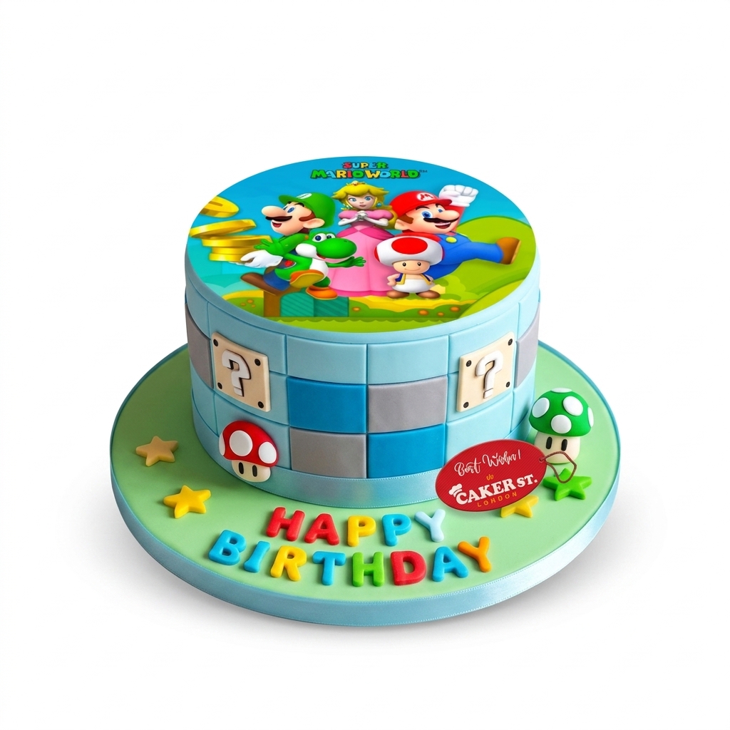 Super Mario World Gaming Birthday Cake