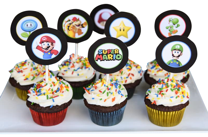 Super Mario Themed Cupcakes