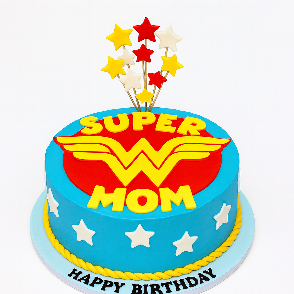 Super Mom Wonder Woman Cake