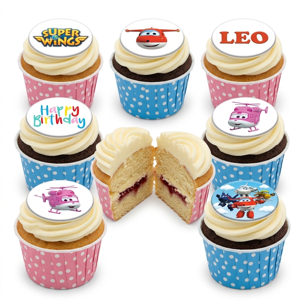 Super Wings Kids Birthday Cupcakes