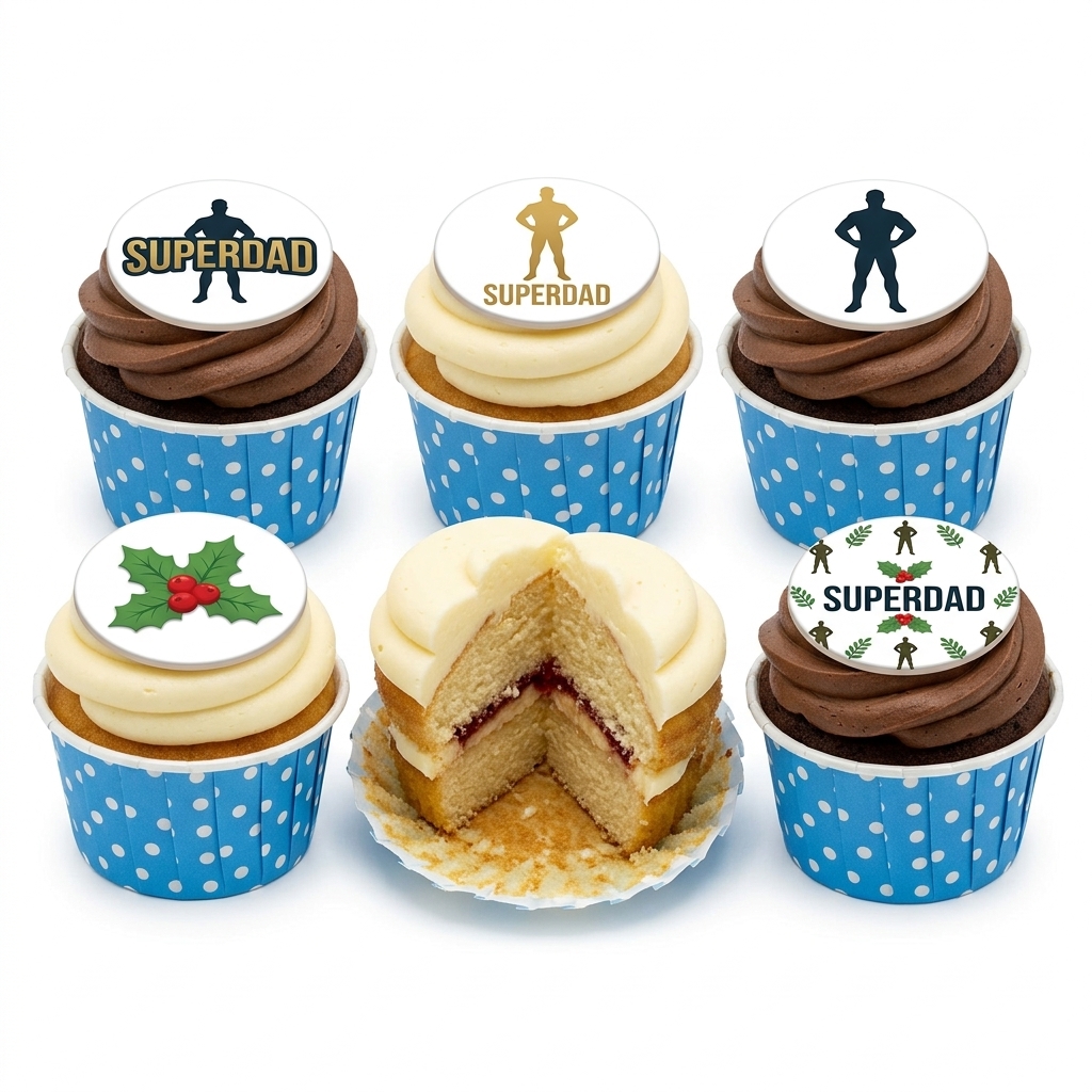 Superdad Themed Cupcakes for Him