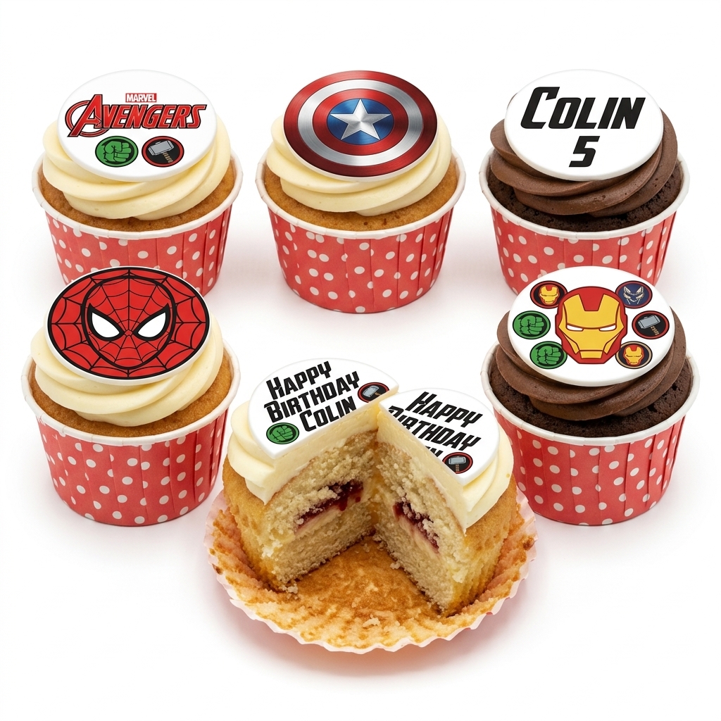 Marvel Avengers Birthday Cupcakes