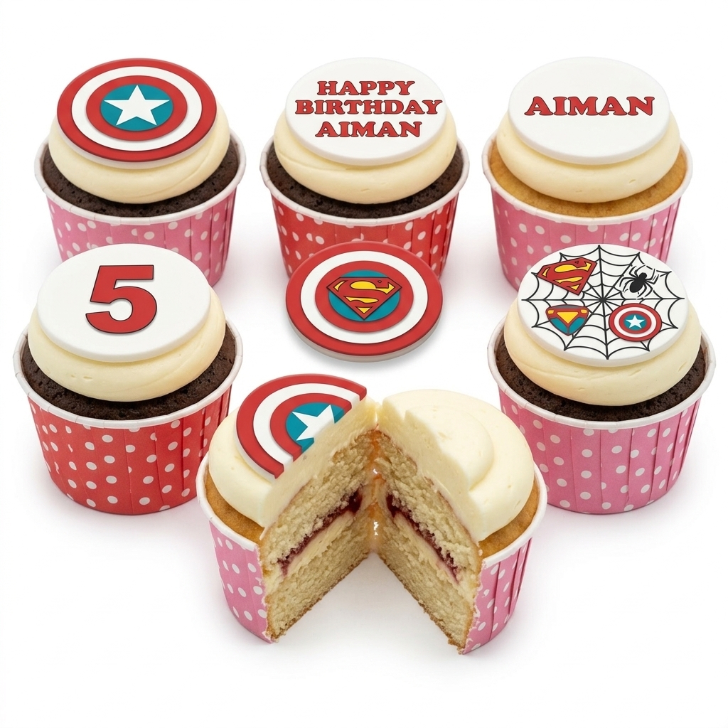 Superhero Birthday Cupcakes for Boys