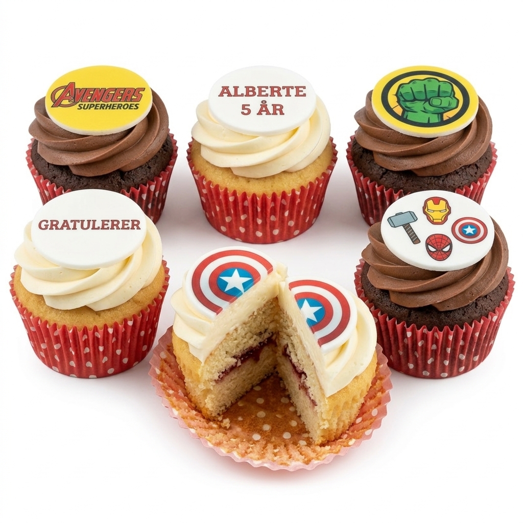Avengers Superhero Birthday Cupcakes for Kids