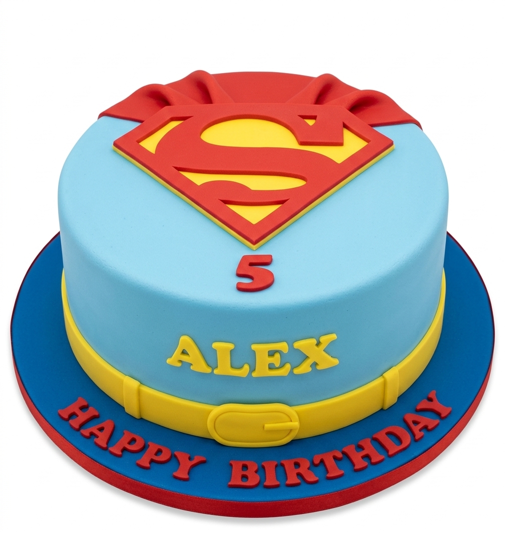 Superman Kids Birthday Cake