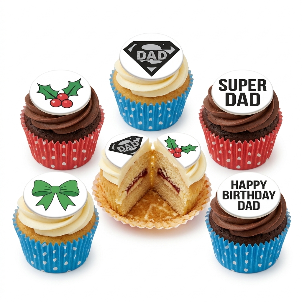 Super Dad Birthday Cupcakes