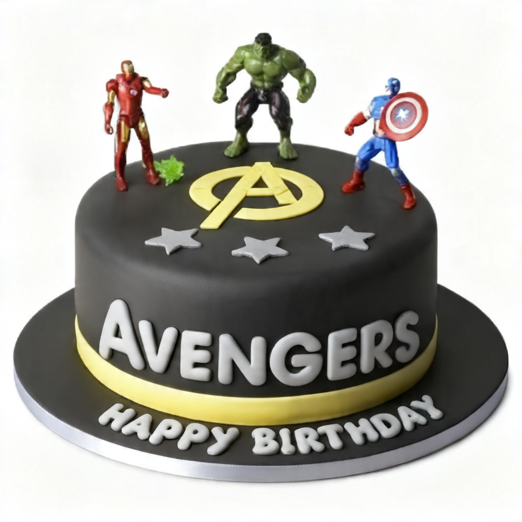 Avengers Superhero Birthday Cake
