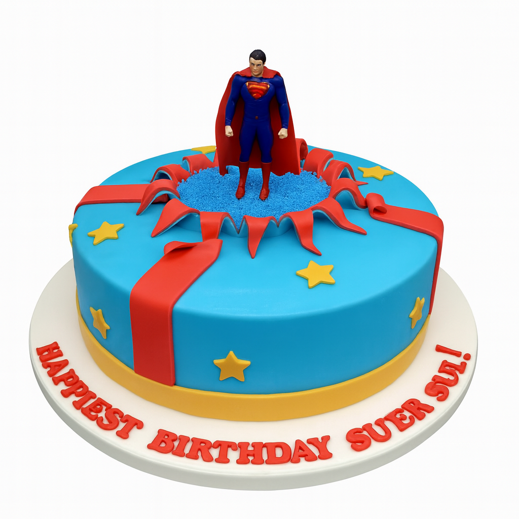 Superman Birthday  Cake