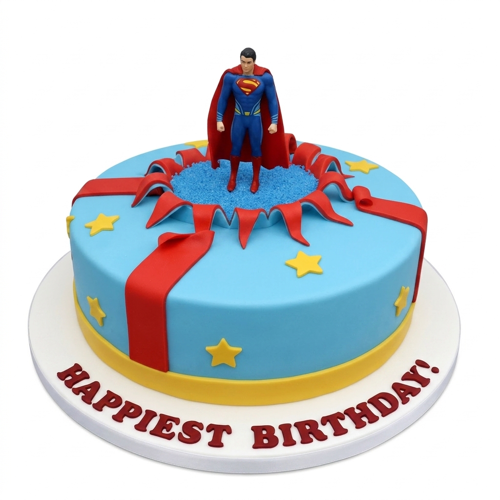 Superman Birthday Cake