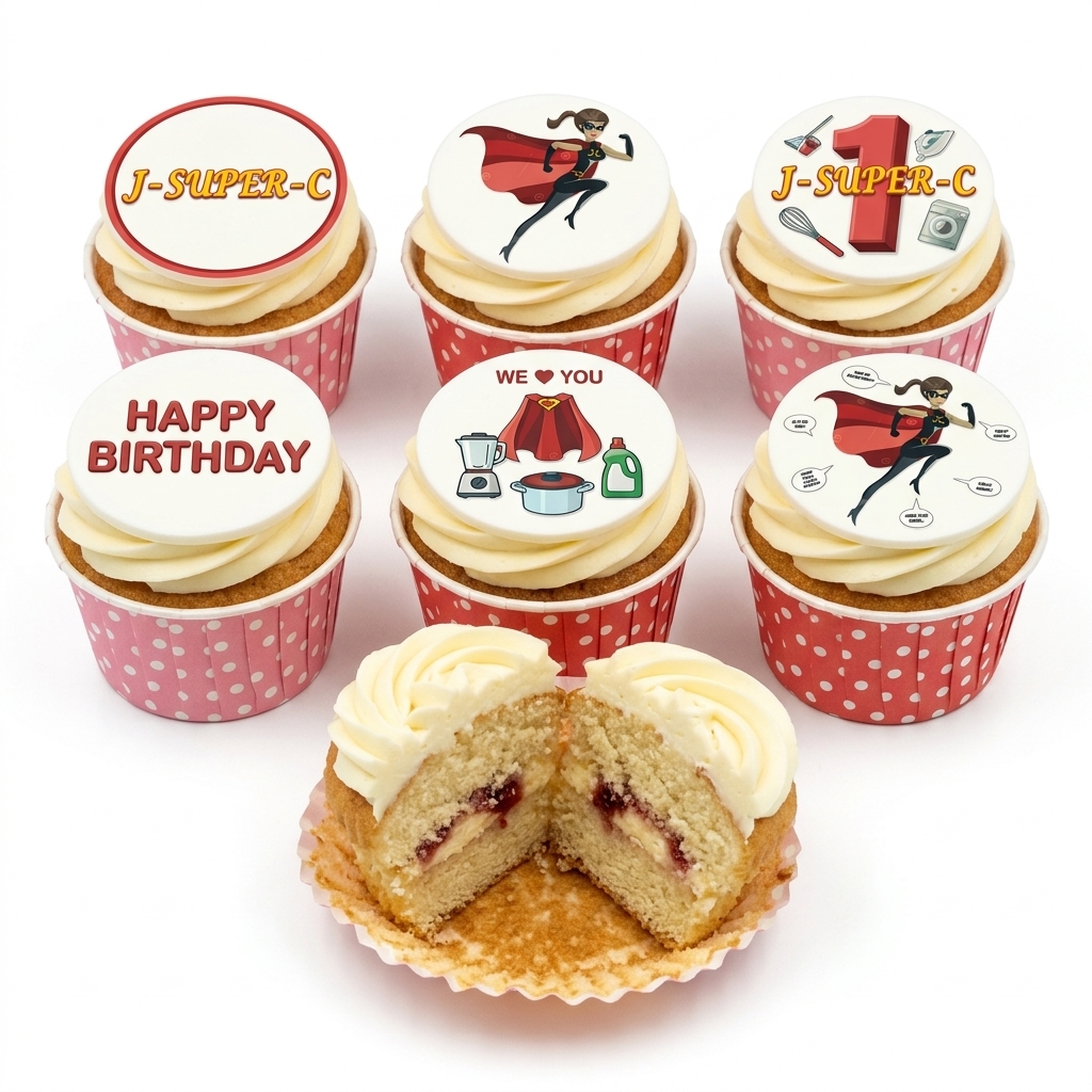 Supermum Birthday Cupcakes