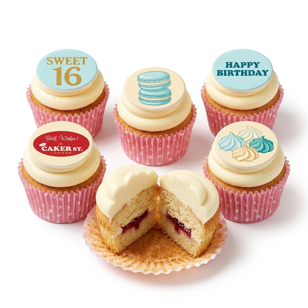 Elegant Birthday Cupcakes for Her