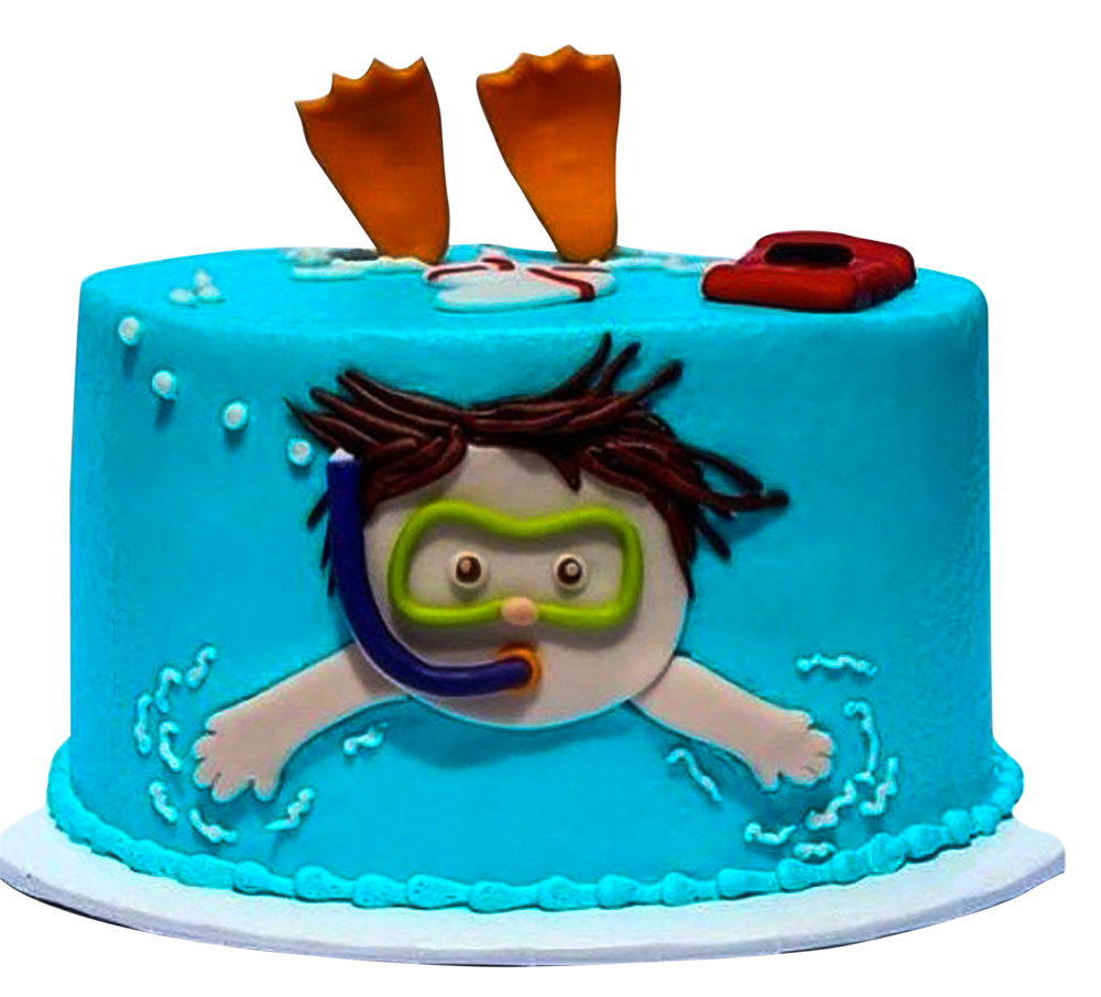 Swimming pool cake