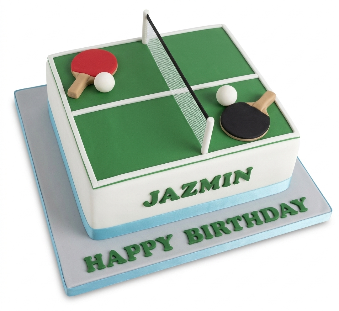 Table Tennis Birthday Cake