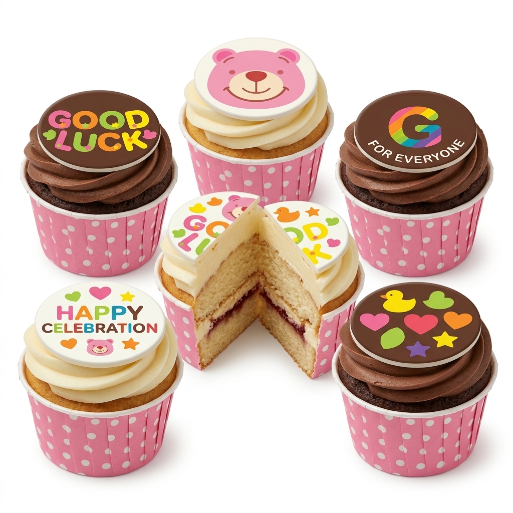 Colourful Celebration Cupcakes | Good Luck & Happy Celebration