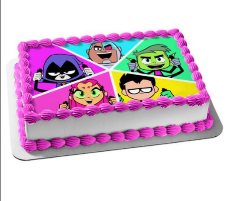 Teen titans birthday cake 