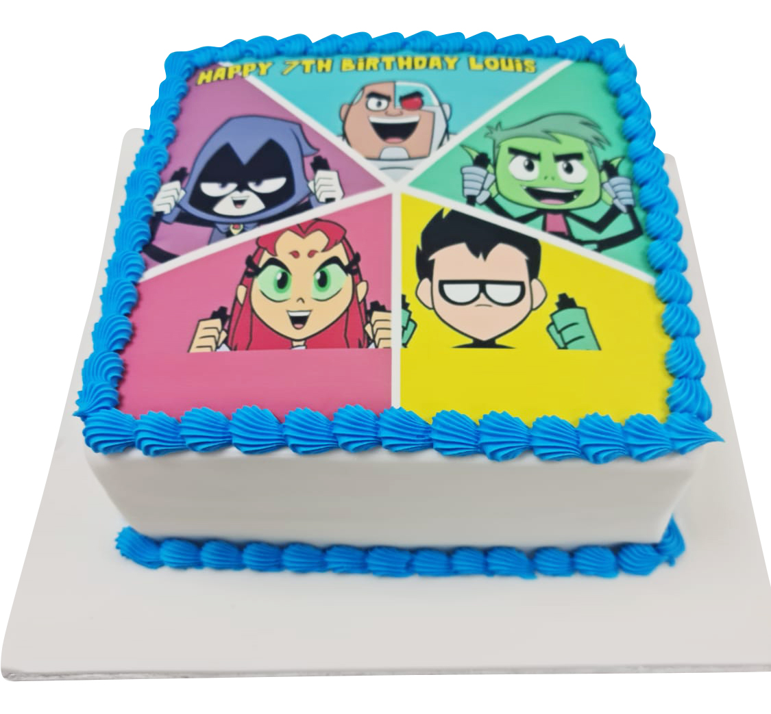 Teen titans birthday cake 