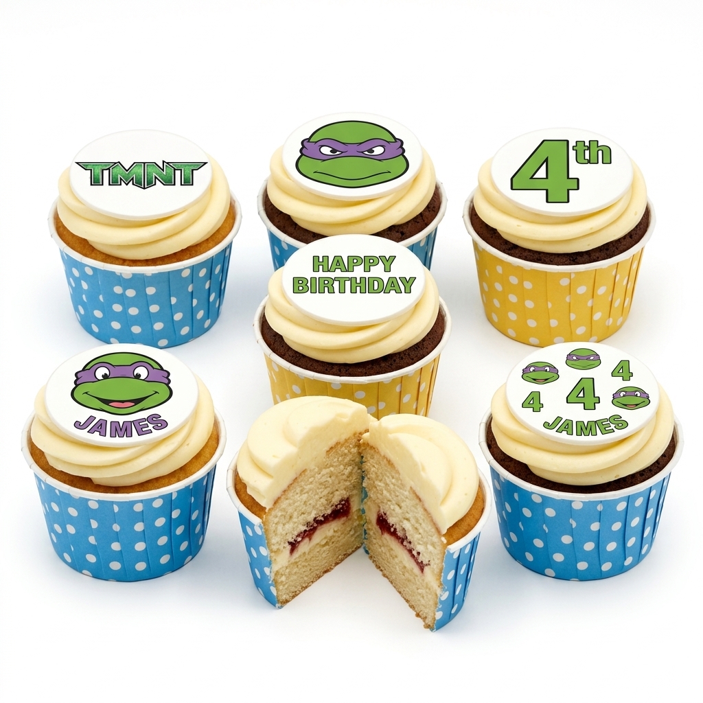 Teenage Mutant Ninja Turtles Birthday Cupcakes