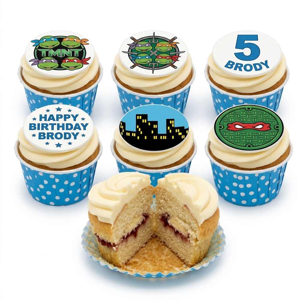 Teenage Mutant Ninja Turtles Birthday Cupcakes