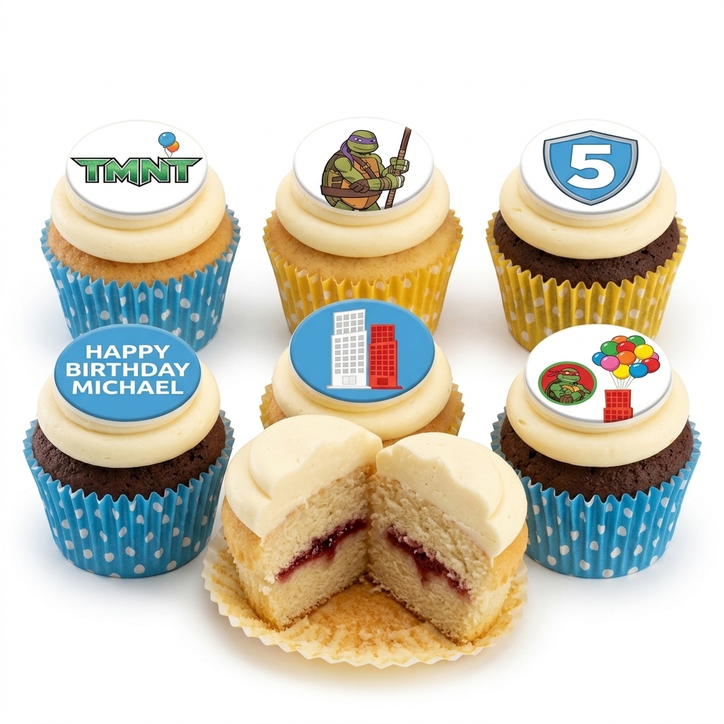 Teenage Mutant Ninja Turtles Birthday Cupcakes
