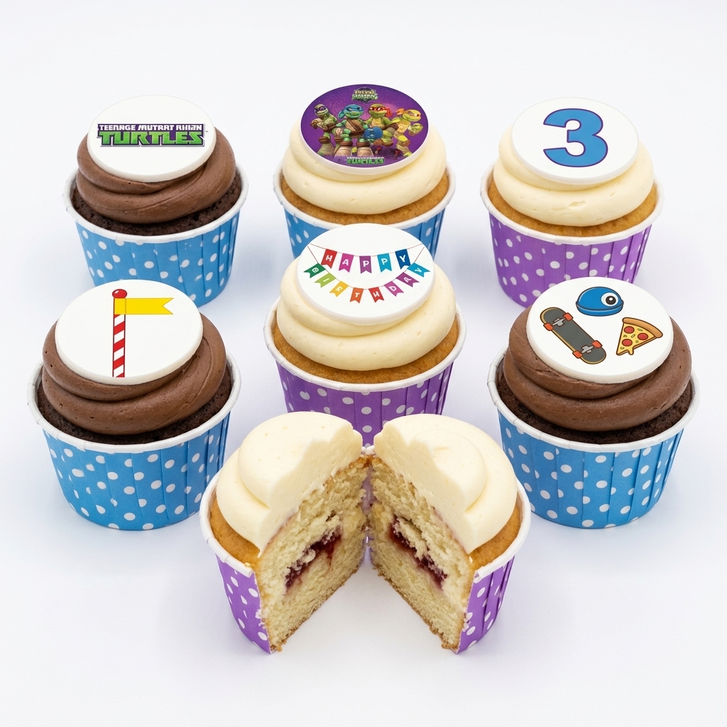Teenage Mutant Ninja Turtles Birthday Cupcakes