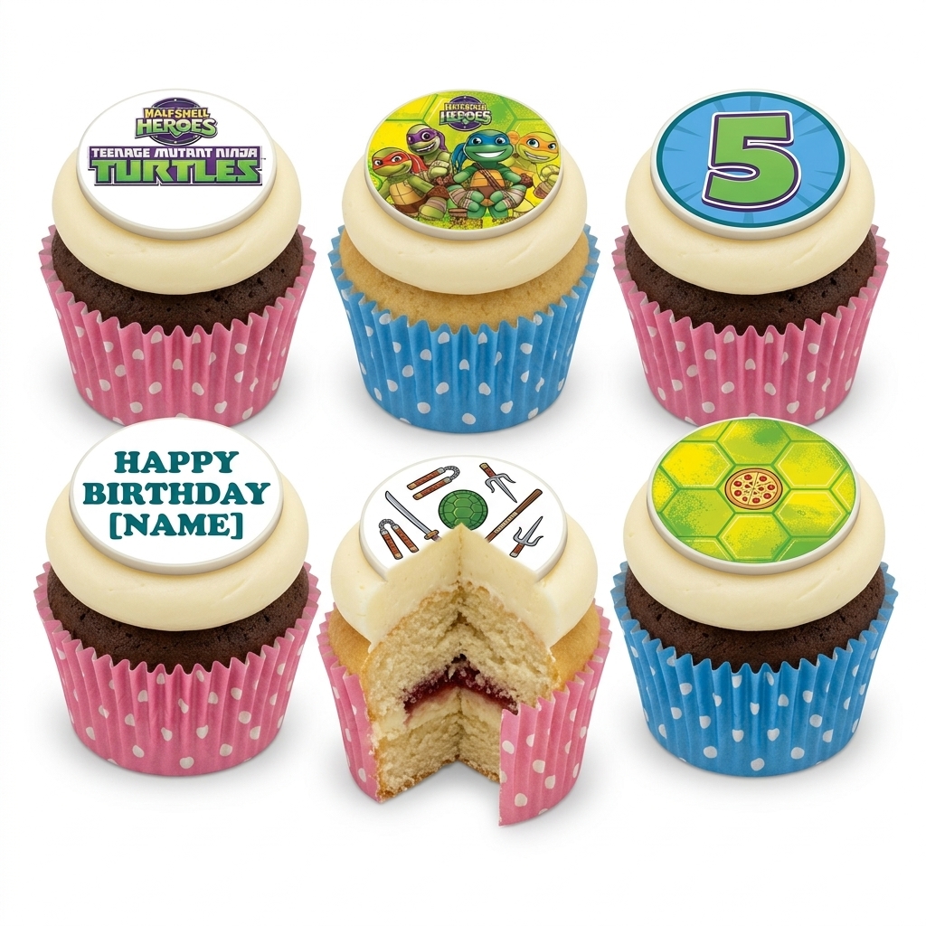 Teenage Mutant Ninja Turtles Birthday Cupcakes