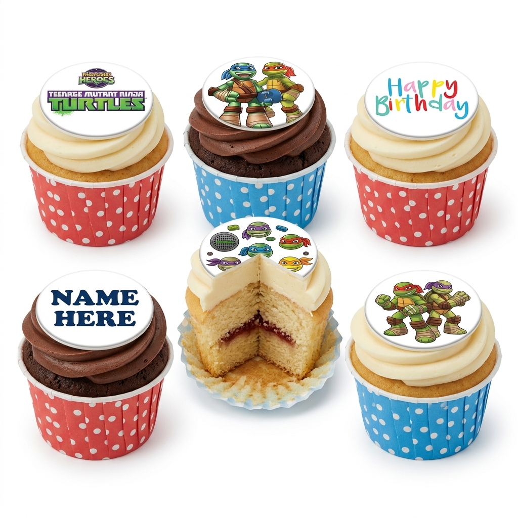 Teenage Mutant Ninja Turtles Birthday Cupcakes