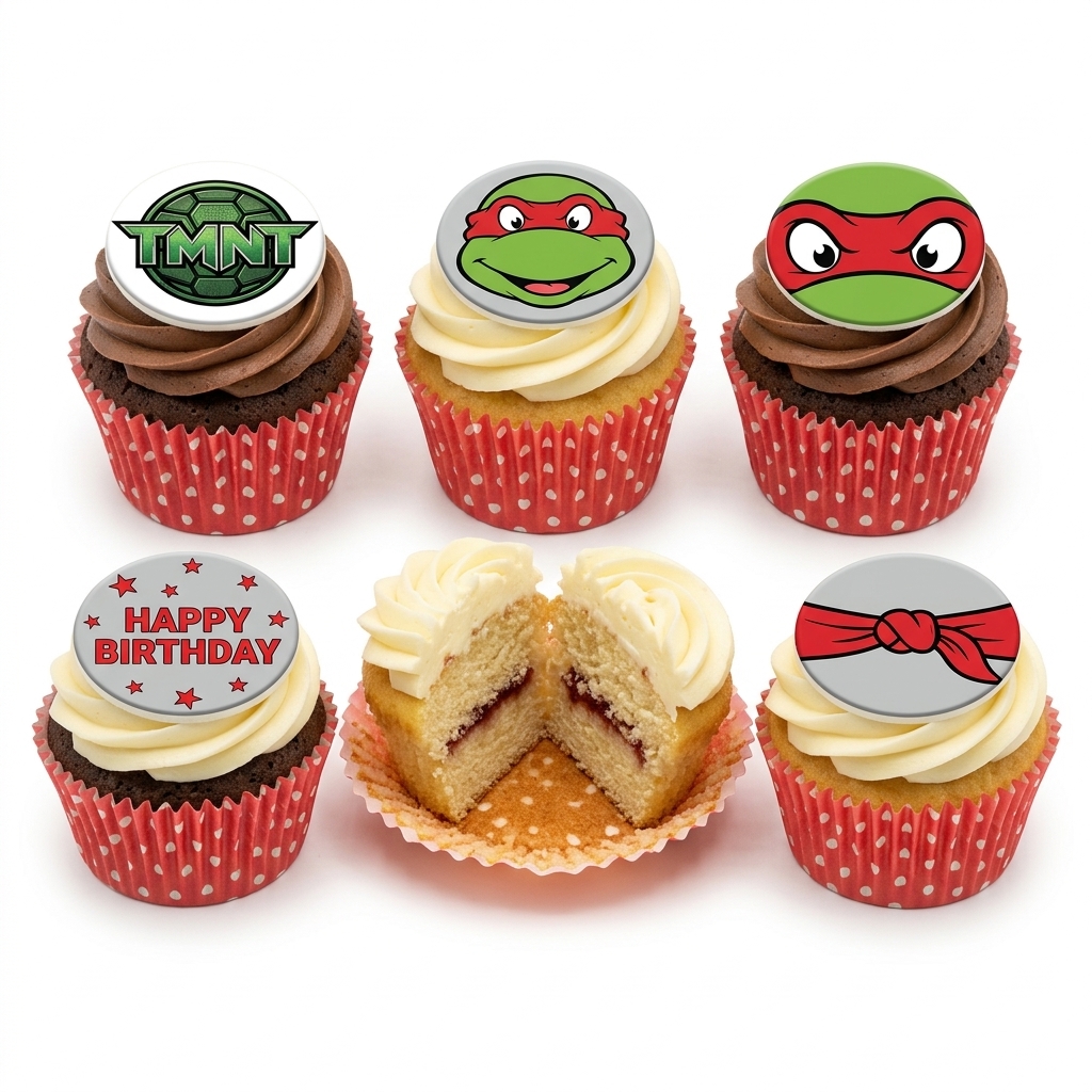 TMNT Birthday Cupcakes