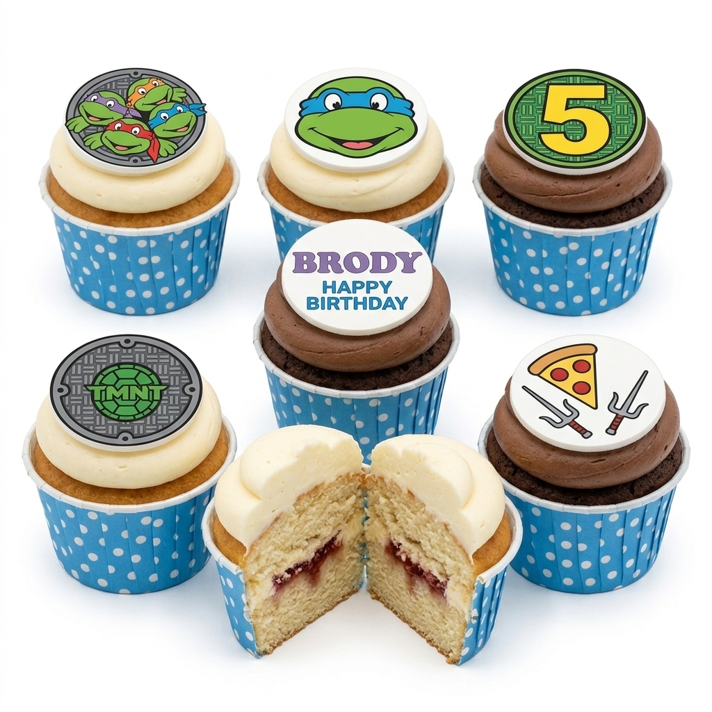 Teenage Mutant Ninja Turtles Birthday Cupcakes