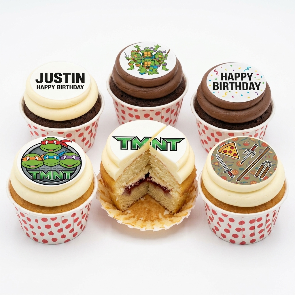 Teenage Mutant Ninja Turtles Birthday Cupcakes
