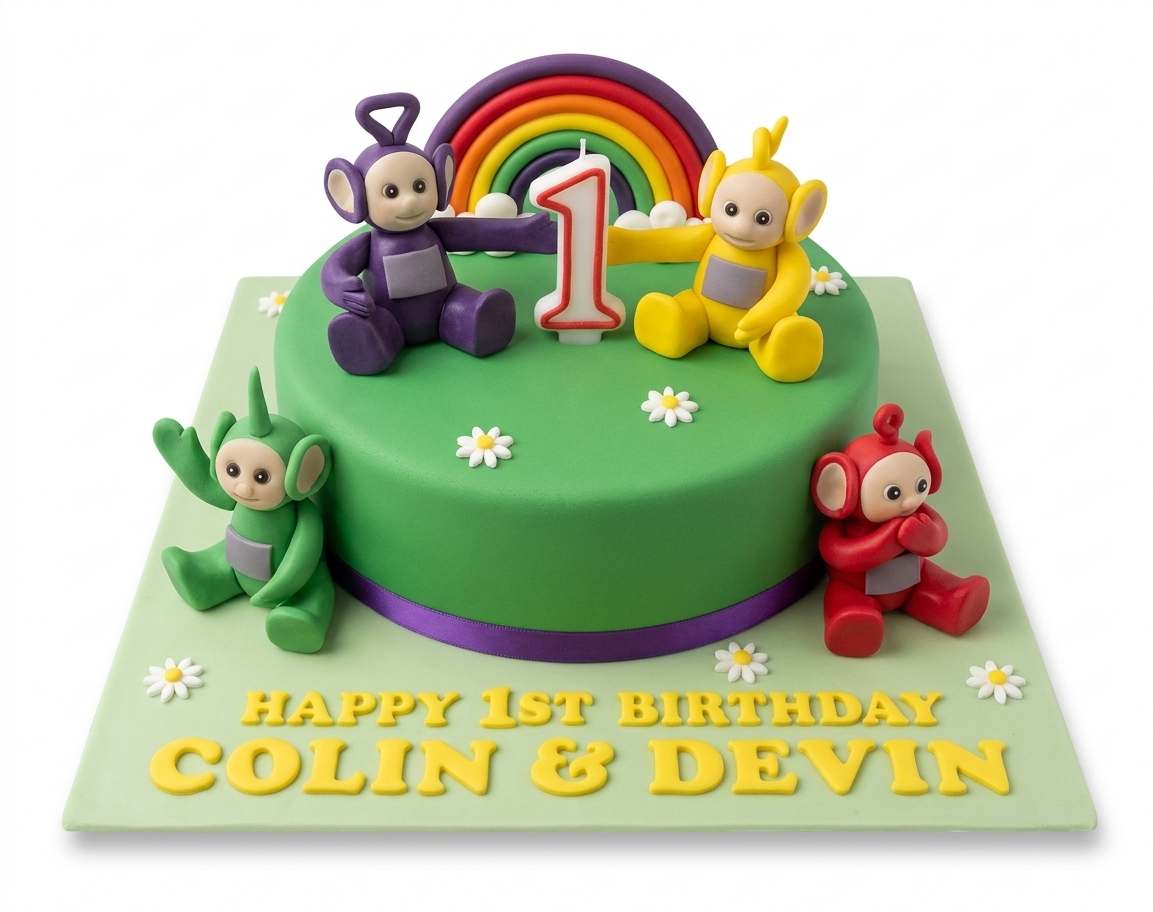 Teletubbies Rainbow Kids Birthday Cake