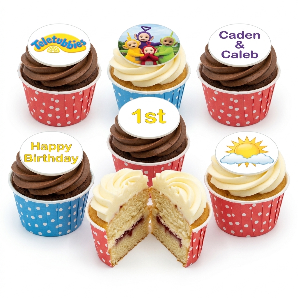 Teletubbies Theme Birthday Cupcakes