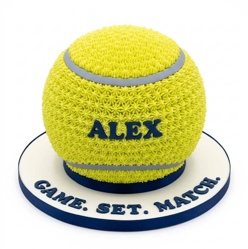 Tennis Ball Birthday Cake