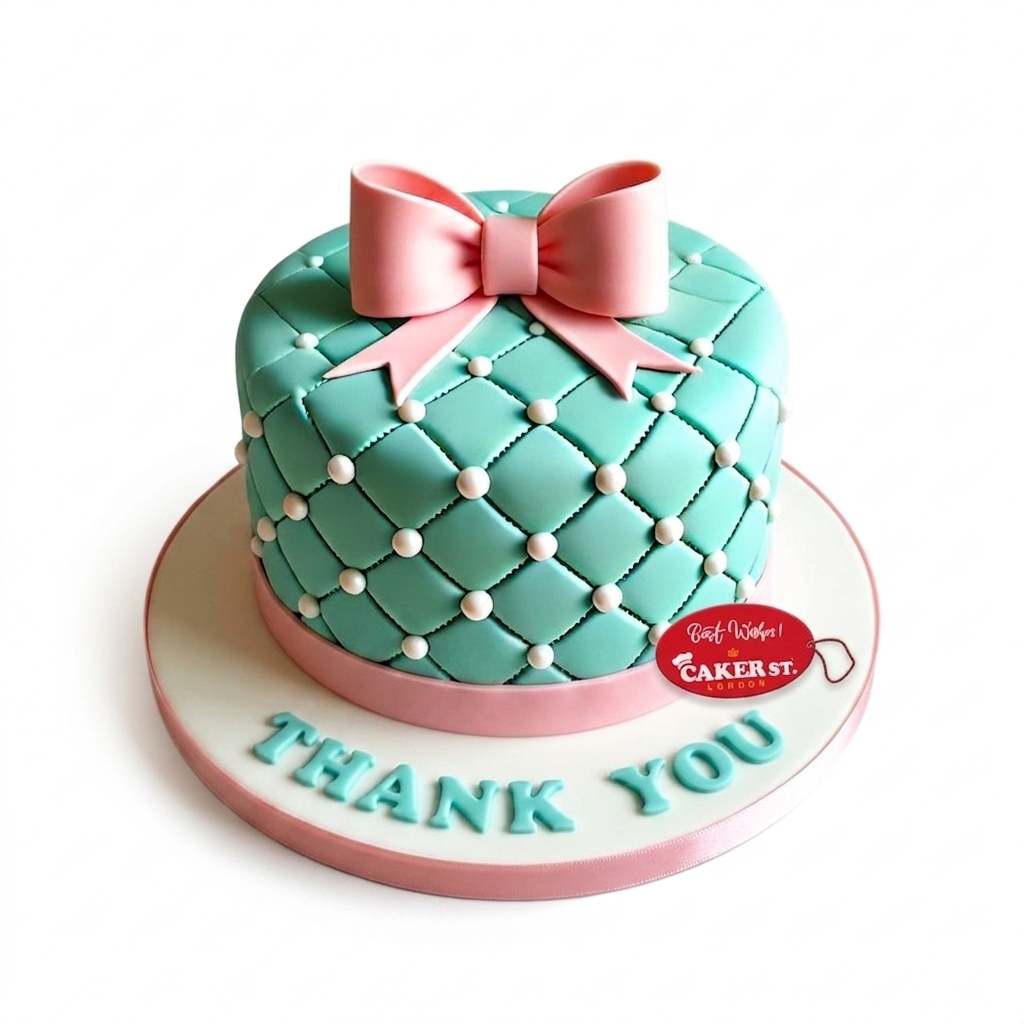 Elegant Quilted Bow Ladies Birthday Cake