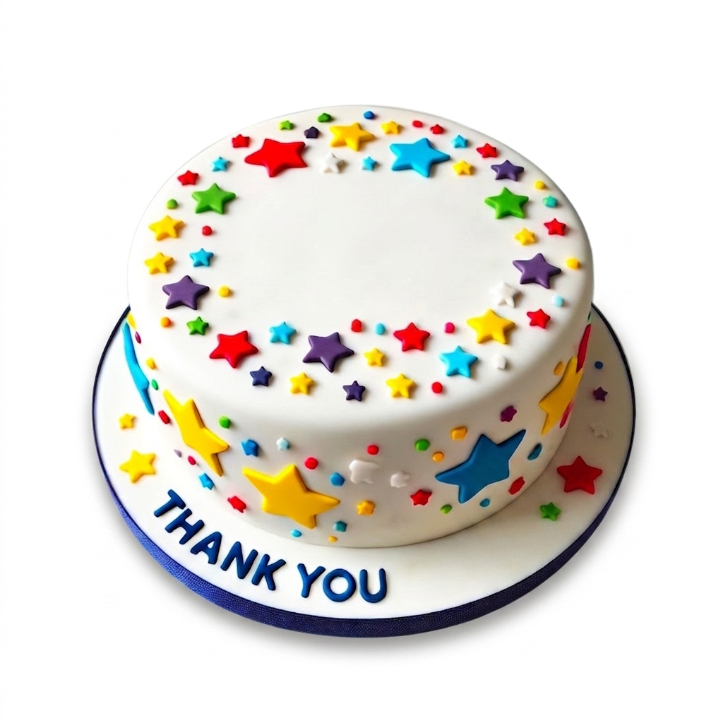 Colourful Star Celebration Cake