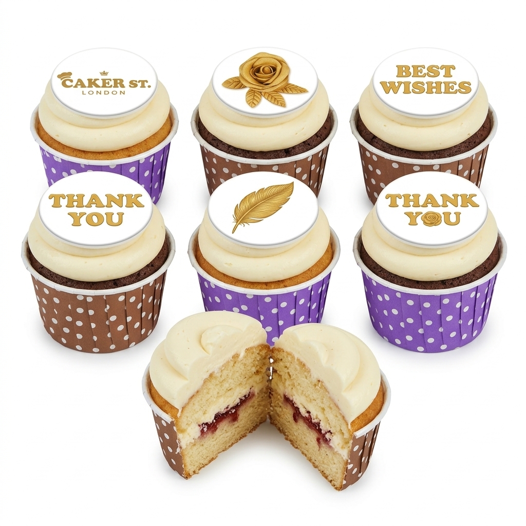 Elegant Golden Celebration Cupcakes