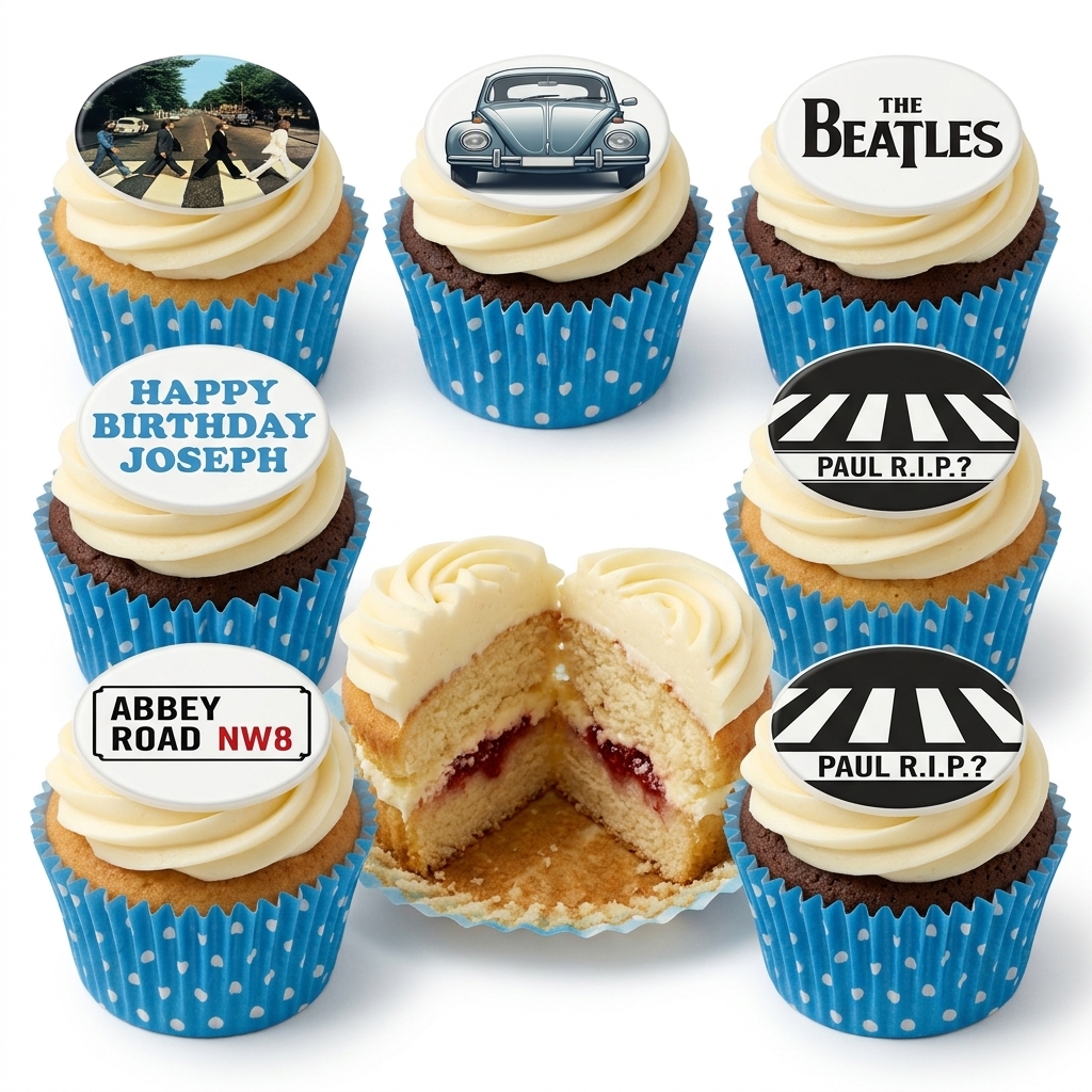 The Beatles Abbey Road Birthday Cupcakes
