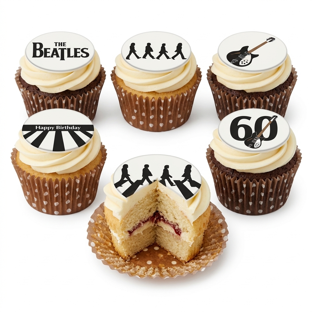 The Beatles Abbey Road Birthday Cupcakes