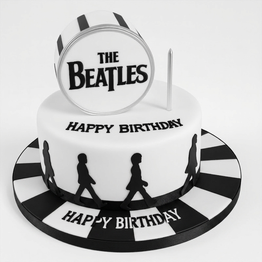 The Beatles Abbey Road Birthday Cake